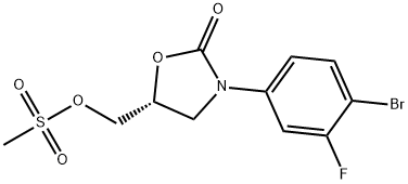 methanesulfonic acid (5R)-3-(4-bromo-3-fluorophenyl)-2-oxooxazolidin-5-ylmethyl ester