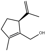 1-Cyclopentene-1-methanol, 2-methyl-5-(1-methylethenyl)-, (5S)- Structure