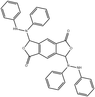Terephthalic  acid,  2,5-bis[(1,2-diphenylhydrazino)hydroxymethyl]-,  di--gamma--lactone  (4CI) 结构式