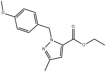 JR-14002, Ethyl 1-(4-methoxybenzyl)-3-methyl-1H-pyrazole-5-carboxylate, 97% Structure