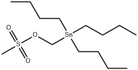 Methanol, 1-(tributylstannyl)-, 1-methanesulfonate 化学構造式