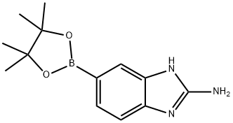 5-(4,4,5,5-tetramethyl-1,3,2-dioxaborolan-2-yl)-benzo[d]imidazol-2-amine,863328-18-1,结构式