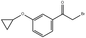 Ethanone, 2-bromo-1-[3-(cyclopropyloxy)phenyl]-,863654-22-2,结构式
