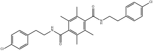 1-N,4-N-bis[2-(4-chlorophenyl)ethyl]-2,3,5,6-tetramethylbenzene-1,4-dicarboxamide Structure