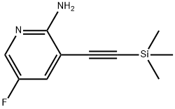 5-氟-3-((三甲基甲硅烷基)乙炔基)吡啶-2-胺,866319-01-9,结构式