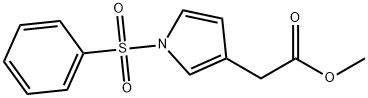 1H-Pyrrole-3-acetic acid, 1-(phenylsulfonyl)-, methyl ester Struktur