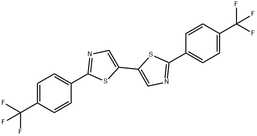 2,2Μ-BIS[4-(TRIFLUOROMETHYL)PHENYL]-5,5Μ-BITHIAZOLE,869896-76-4,结构式