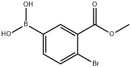 4-Bromo-3-(methoxycarbonyl)phenylboronic acid Structure