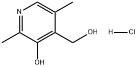 4-Pyridinemethanol, 3-hydroxy-2,5-dimethyl-, hydrochloride (1:1) Struktur