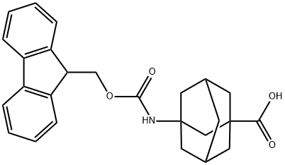 3-(9-芴甲氧羰基氨基)-三环[3.3.1.1(3.7)]癸烷-1-羧酸,875211-10-2,结构式