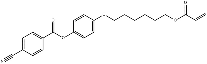 4-((6-(丙烯酰氧基)己基)氧基)苯基4-氰基苯甲酸酯,877077-26-4,结构式