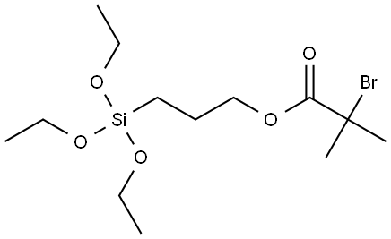 3-(三乙氧基硅烷基)丙基 2-溴-2-甲基丙酸酯, 880339-31-1, 结构式
