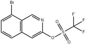 Methanesulfonic acid, 1,1,1-trifluoro-, 8-bromo-3-isoquinolinyl ester Structure