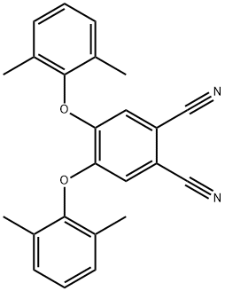 1,2-Benzenedicarbonitrile, 4,5-bis(2,6-dimethylphenoxy)- 化学構造式