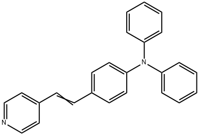 Benzenamine, N,N-diphenyl-4-[2-(4-pyridinyl)ethenyl]- 化学構造式