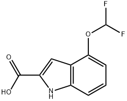 1H-Indole-2-carboxylic acid, 4-(difluoromethoxy)- Structure
