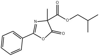 4-Oxazolecarboxylic  acid,  4,5-dihydro-4-methyl-5-oxo-2-phenyl-,  2-methylpropyl  ester,886466-26-8,结构式