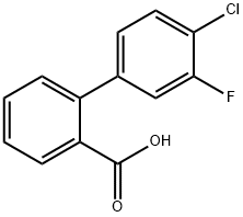 [1,1'-Biphenyl]-2-carboxylic acid, 4'-chloro-3'-fluoro- Struktur