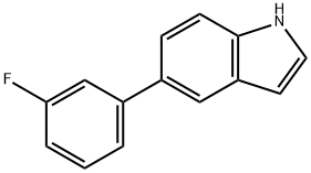 1H-Indole, 5-(3-fluorophenyl)- Structure