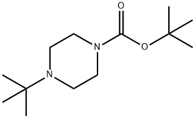 1-Piperazinecarboxylic acid, 4-(1,1-dimethylethyl)-, 1,1-dimethylethyl ester 结构式