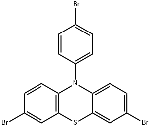 10H-Phenothiazine, 3,7-dibromo-10-(4-bromophenyl)- 化学構造式