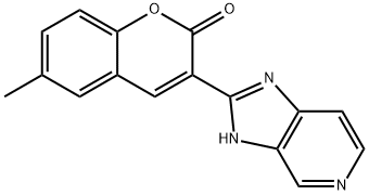 2H-1-Benzopyran-2-one, 3-(3H-imidazo[4,5-c]pyridin-2-yl)-6-methyl- 化学構造式