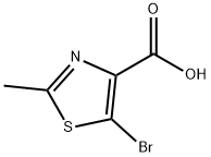 5-溴-2-甲基-1,3-噻唑-4-羧酸, 899897-20-2, 结构式