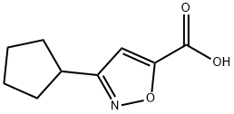 3-cyclopentyl-1,2-oxazole-5-carboxylic acid Structure