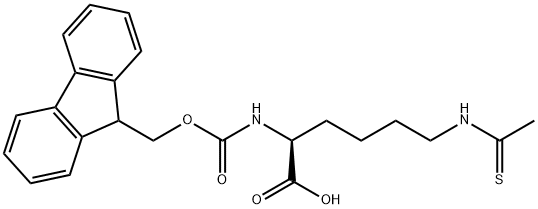 Na-Fmoc-Ne-thioacetyl-L-lysine 化学構造式