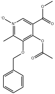 methyl 4-acetoxy-5-benzyloxy-6-methyl-1-oxynicotinate Structure