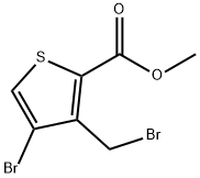 methyl 4-bromo-3-(bromomethyl)thiophene-2-carboxylate,909011-24-1,结构式