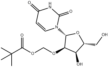 Uridine, 2'-O-[(2,2-dimethyl-1-oxopropoxy)methyl]- Struktur