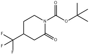 2-Oxo-4-trifluoromethyl-piperidine-1-carboxylic acid tert-butyl ester Structure