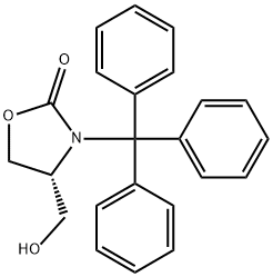 2-Oxazolidinone, 4-(hydroxymethyl)-3-(triphenylmethyl)-, (4R)- 化学構造式