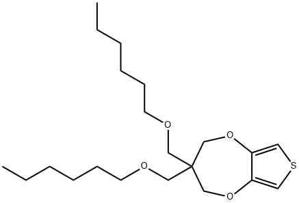 2H-Thieno[3,4-b][1,4]dioxepin, 3,3-bis[(hexyloxy)methyl]-3,4-dihydro- Structure