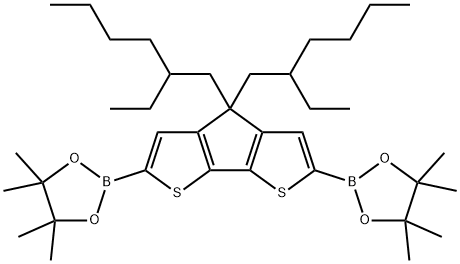 2,6-Di3MeTin-4,4-di(2-ethylhexyl)-4H-cyclopenta[2,1-b:3,4-b]dithiophene Struktur