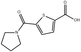 5-(pyrrolidine-1-carbonyl)thiophene-2-carboxylic Acid,921596-93-2,结构式