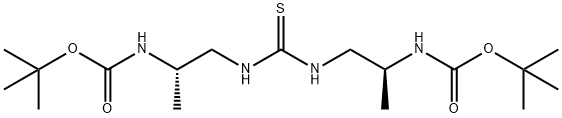 2,5,7,10-Tetraazaundecanedioic acid, 3,9-dimethyl-6-thioxo-, 1,11-bis(1,1-dimethylethyl) ester, (3S,9S)- 化学構造式