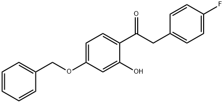 JR-7019, 1-(4-(Benzyloxy)-2-hydroxyphenyl)-2-(4-fluorophenyl)ethanone, 97% 化学構造式