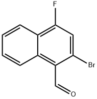 2-bromo-4-fluoro-1-naphthaldehyde 化学構造式