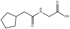 2-(2-cyclopentylacetamido)acetic acid Struktur