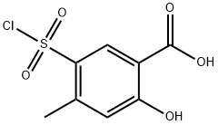 Benzoic acid, 5-(chlorosulfonyl)-2-hydroxy-4-methyl- Structure