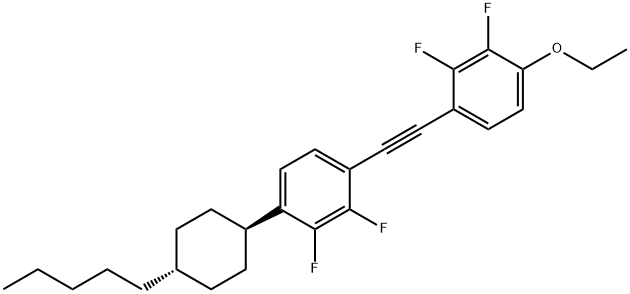 1-[2-[2,3-difluoro-4-(trans-4-pentylcyclohexyl)phenyl]ethynyl]-4-ethoxy-2,3-difluoro- Benzene,928208-51-9,结构式