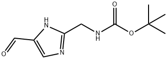 Carbamic acid, N-[(5-formyl-1H-imidazol-2-yl)methyl]-, 1,1-dimethylethyl ester Struktur