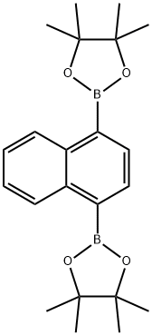 4,4,5,5-TETRAMETHYL-2-[4-(4,4,5,5-TETRAMETHYL-1,3,2-DIOXABOROLAN-2-YL)NAPHTHALEN-1-YL]-1,3,2-DIOXABOROLANE,929103-36-6,结构式