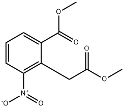 Benzeneacetic acid, 2-(methoxycarbonyl)-6-nitro-, methyl ester 结构式