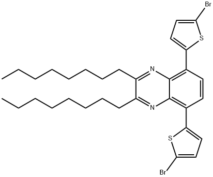 Quinoxaline, 5,8-bis(5-bromo-2-thienyl)-2,3-dioctyl-|5,8-双(5-溴噻吩-2-基)-2,3-二辛基喹喔啉