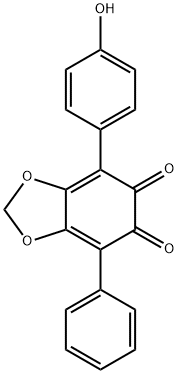 1,3-Benzodioxole-5,6-dione, 4-(4-hydroxyphenyl)-7-phenyl-|4-羟基连苯双酮