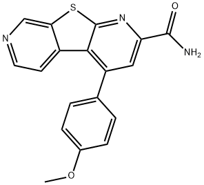 4-(4-Methoxyphenyl)thieno[2,3-b:5,4-c']dipyridine-2-carboxamide Structure