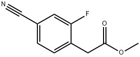 Benzeneacetic acid, 4-cyano-2-fluoro-, methyl ester Struktur